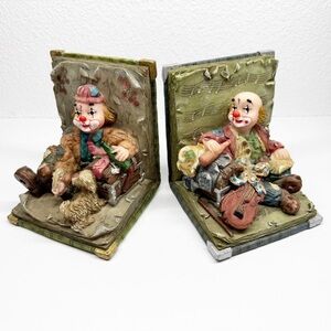 Turtle King Corp Hobo Clown Resin Bookends